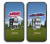 Two phones mocking up an Instagram Story ad for the Daytona Homes Duo Campaign.