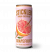 A rendering of the grapefruit Stickler Shrub Cocktail on a pink background.